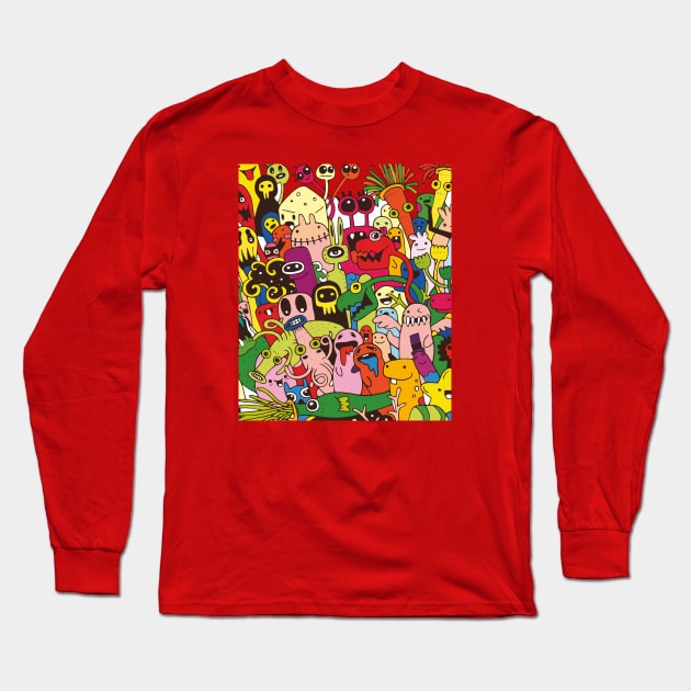 Cartoon monsters set Long Sleeve T-Shirt by Choulous79